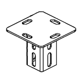 191956 NIEDAX KU 5050 Schraubkopfplatte für Profil U 50x50mm Produktbild