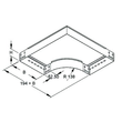 226009 NIEDAX RES 60.100 Bogen 90° 60x102mm mit ungelochten Seitenholmen Produktbild