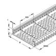 310708 NIEDAX WRL 105.200 Weiterspannkabelrinne 105x200x6000mm Produktbild