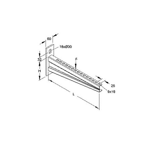 189229 NIEDAX KTASS 300 Wandausleger sehr schwer 108x330mm 10,0kN Produktbild Front View L