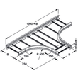 WSTR 105.200 NIEDAX T-Stück 105x200mm rund gesickt ungelocht Produktbild