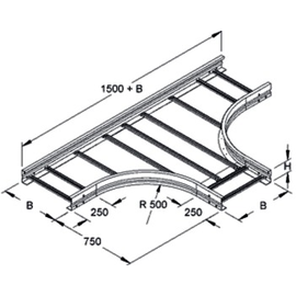 WSTR 105.200 NIEDAX T-Stück 105x200mm rund gesickt ungelocht Produktbild