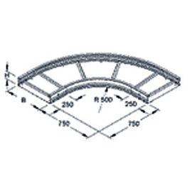 949281 NIEDAX WRBR 105.200 Bogen 90° 105x200mm rund gesickt ungelocht Produktbild