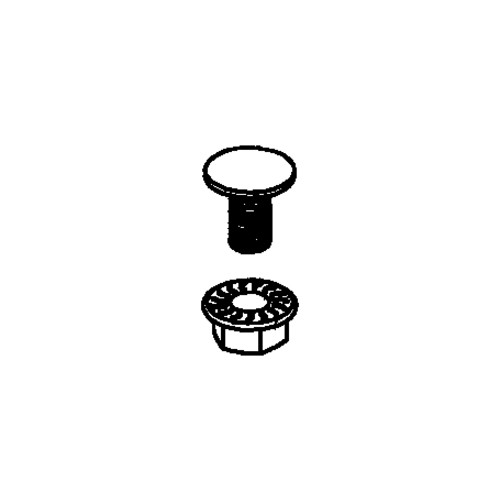 206209 Niedax FLM 6X12 Flachrundkopf- Schraube M6 L=12mm Produktbild Front View L