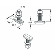 945511 HK 510/30 F NIEDAX Hakenkopf- schraube M10 30mm f. Ankerschiene 2985.. Produktbild