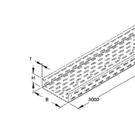 221509 NIEDAX RL 60.200 F Kabelrinne 60x200x3000mm Wandst.: 0,9mm gelocht Produktbild