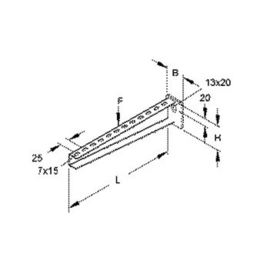 842643 Niedax Hängestiel u.Wandausleger 65x310mm KTA 300 E5 Produktbild front M
