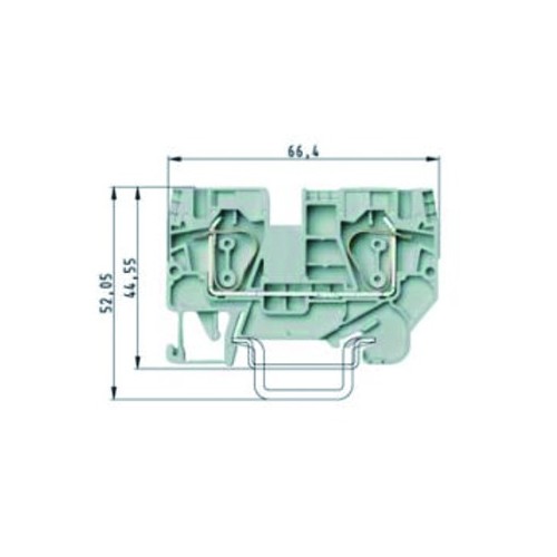 56.706.0055.0 Wieland Durchgangsklemme WKFN 6/35 Produktbild Front View L