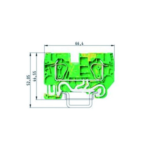 56.706.9055.0 Wieland Schutzleiterklemme WKFN 6 SL/35 Produktbild Front View L