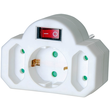 1508100 Brennenstuhl Adapterstecker mit Schalter,2X Euro,1X Schuko Produktbild front S