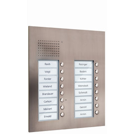 PUK16/2-ES Tcs Außenstation z.Unterputz- montage 16 Tasten 2-reihig Edelstahl ges Produktbild front M