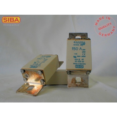 2055920.160 Siba NH-Halbleitersicherung Gr 000 160A (VPE=6 Stk) Produktbild Front View L