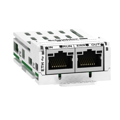 VW3A3601 Schneider E. ETHERCAT MODUL 2XRJ45 ATV32 & LXM32M Produktbild Front View L