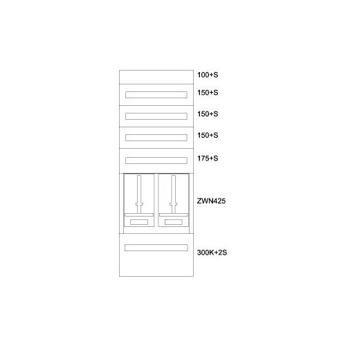 137451 Eaton BP-U-3S-KN-600/15-2Z Unterputz-Zählerverteiler K Produktbild Front View L