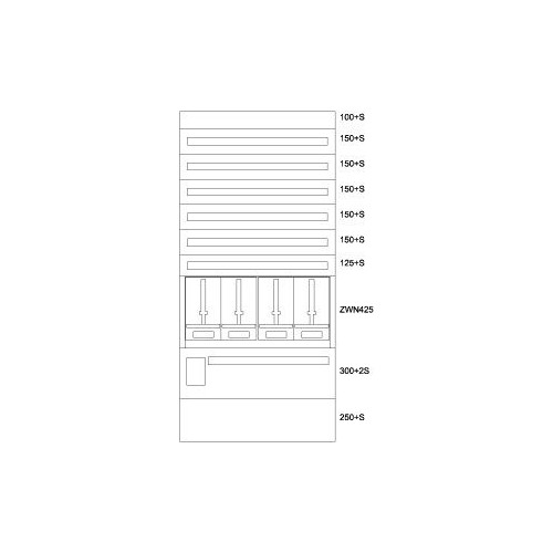 137596 Eaton BP-U-3S-EN-1000/20-4Z Unterputz-Zählerverteiler OOE, S Produktbild Front View L