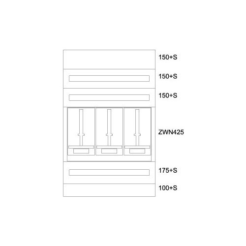 137819 Eaton BPZ-MES-TN-800/12-3Z Zählerverteiler-Montageeinsatz Tirol Produktbild Front View L