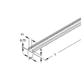 2910/2 BO Niedax Reihenschiene ungelocht Produktbild front M