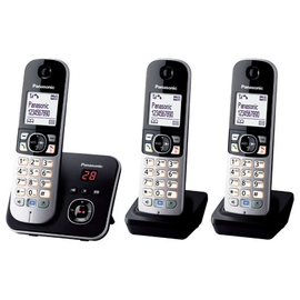 KX-TG6823GB Panasonic Telefon Schnurlos m. 2 zus. Mobilteilen Produktbild front M