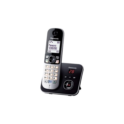 KX-TG6821GB Panasonic Telefon Schnurlos Telefon mit AB silber Produktbild Front View L