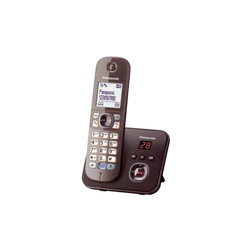 KX-TG6821GA Panasonic Telefon Schnurlos Telefon mit AB hellbraun Produktbild Front View L