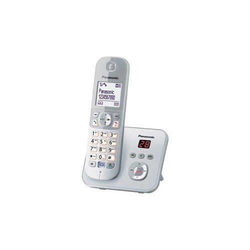 KX-TG6821GS Panasonic Telefon Schnurlos Telefon mit AB 15h silber Produktbild Front View L