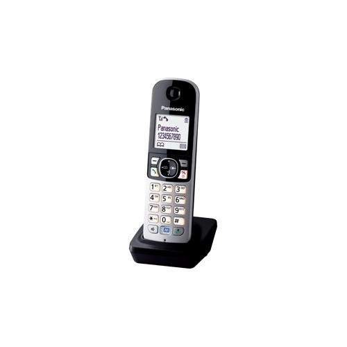 KX-TGA681EXB Panasonic Telefon Mobilteil schwarz/silber Produktbild Front View L