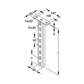 327409 Niedax Hängestiel V2A 50/300 E3 Produktbild