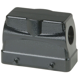 P748016 WALTHER Tüllengehäuse BHT16 65 mm hoch, schwarz QVN, 1xM25 seitl. Produktbild