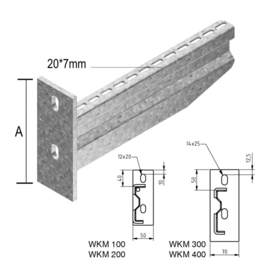 E8832 Vergokan HDWKM400 Wand/Stielausleg B=400 Produktbild front M