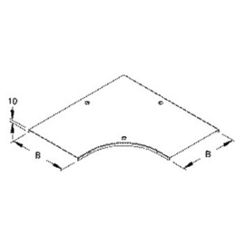 275007 NIEDAX RESDV 200 Deckel für Bogen 90° Breite 204mm mit Drehriegel Produktbild