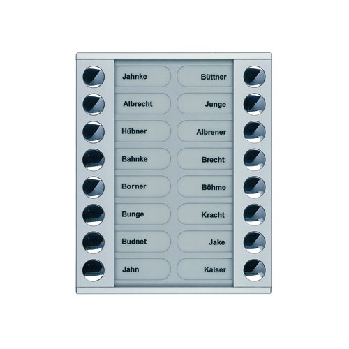 PET16-EN/04 TCS Klingeltastenerweiterung 16 Tasten AP H166xB135xT20 Produktbild Front View L