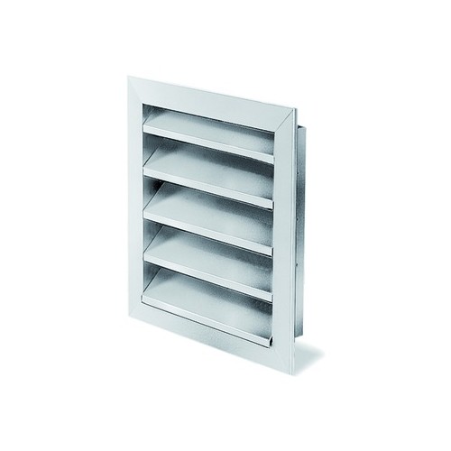 0119 HELIOS Wetterschutzgitter WSG 315 Aluminium natur eloxiert 310x310mm innen Produktbild Front View L