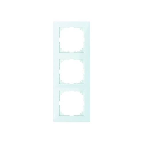 MEG4030-3619 MERTEN M-Pure Rahmen 3-fach, polarweiß Produktbild Front View L