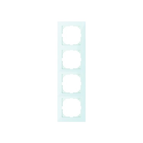 MEG4040-3619 MERTEN M-Pure Rahmen 4-fach, polarweiß Produktbild Front View L