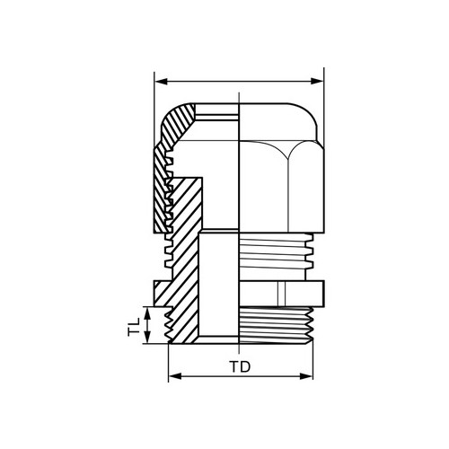 ISM71503 Schneider E. KABELVERSCHRAUBUNG IP68 M20 Produktbild Front View L