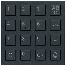 AMI10300-0057 TCS Tastaturmodul mit Codeschlossfunktion Schwarz eloxiert Produktbild front M