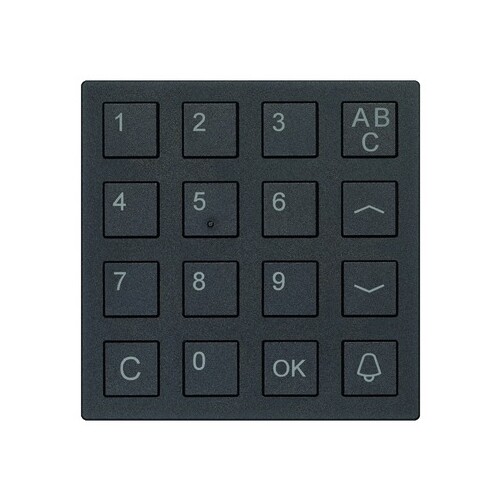 AMI10300-0057 TCS Tastaturmodul mit Codeschlossfunktion Schwarz eloxiert Produktbild Front View L