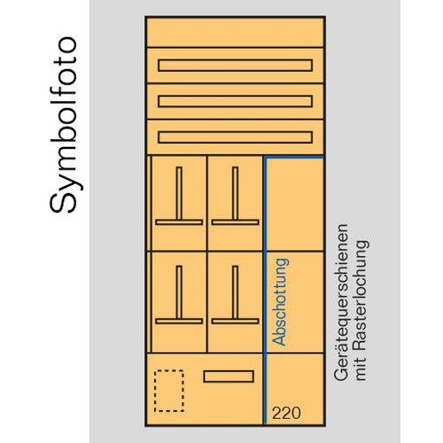 EC8SV ERA ZÃ€hlerverteilereinsatz +Schwachstromfeld bxhxt=696x1700x155mm Produktbild