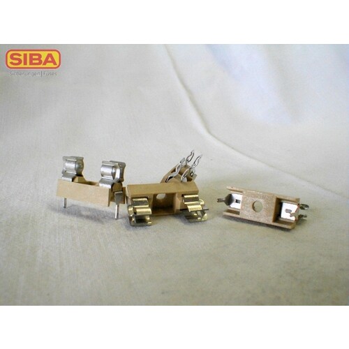 7100126. Siba G-Sicherungshalter offen 6,3A für Sicherungen 5x20 250V Produktbild Front View L