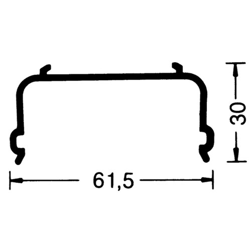 0485300000 WEIDMÜLLER ADP 2/HP2 1M Abdeckplatte für Einbaueinh Produktbild Front View L