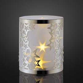 520514 Hellum LED Dekolicht rund aus Metall m.Sternen u.3D Folie Produktbild