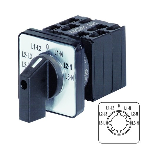 M10H E V1+G2 Benedict Voltmeter umschalter Einbau 48x48mm Produktbild Front View L