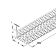 243600 Niedax RL 110.300 Kabelrinne incl Verbinder 110x300x3000mm T=1,0mm gelocht Produktbild