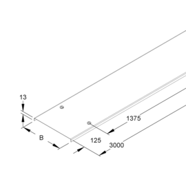 261802 Niedax RDV 300 Deckel für Kabel- rinne/-leiter, 300x3000mm T=0,9mm Produktbild