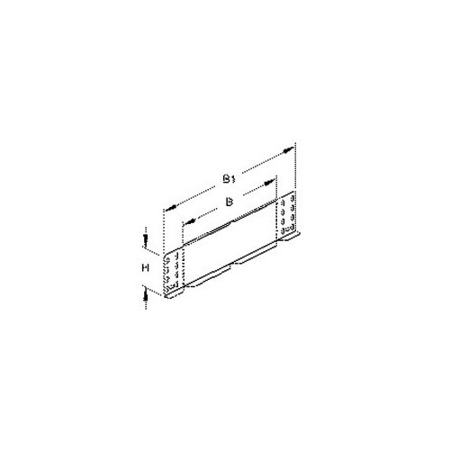 764204 Niedax RAW 110.100 Reduzier-/ Abschluss-/Winkelstück, 110x100mm Produktbild Front View L