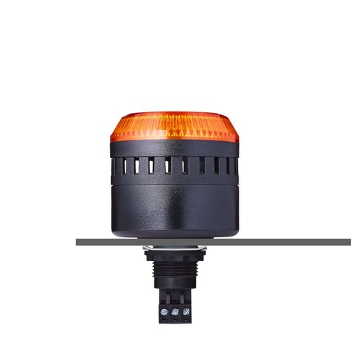 814511405 Auer ELG Einbausummer - LED Dauer/-Blinklicht orange 24V AC/DC Produktbild Front View L