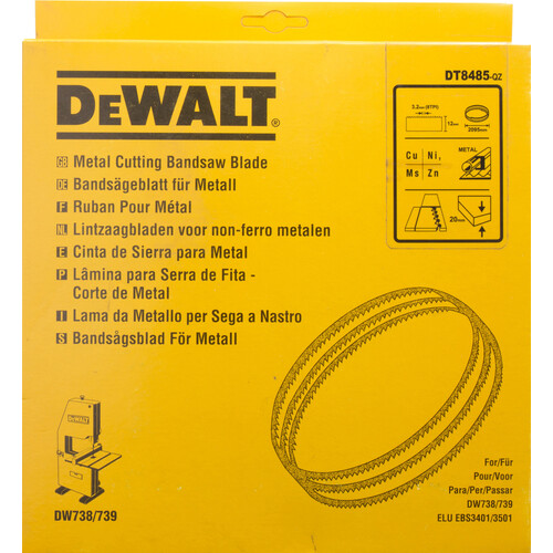 DT8485-QZ DeWalt Bandsägeblatt NE-Metalle - größere Materialstärken Produktbild Front View L