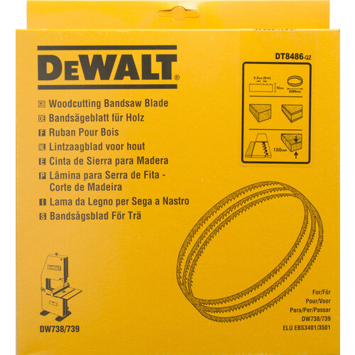 DT8486-QZ DeWalt Bandsägeblatt Holz, Laminat und Formica Produktbild Front View L