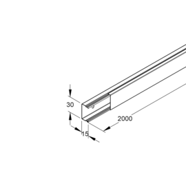 506804 NIEDAX LLK 16.030 verzinkt Stahlblechkanal 16x30mm Produktbild