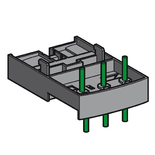 GV2AF4 Schneider E. Verb.Adapter GV2 U.LC_D F.Adapter LAD31 Produktbild Front View L